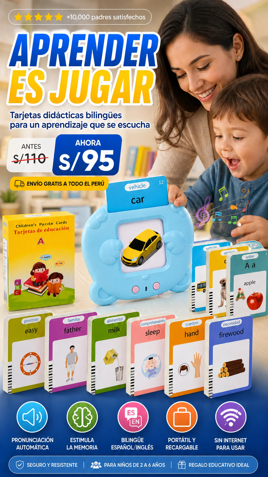 TARJETAS INTERACTIVAS AUDIBLES BILINGUE