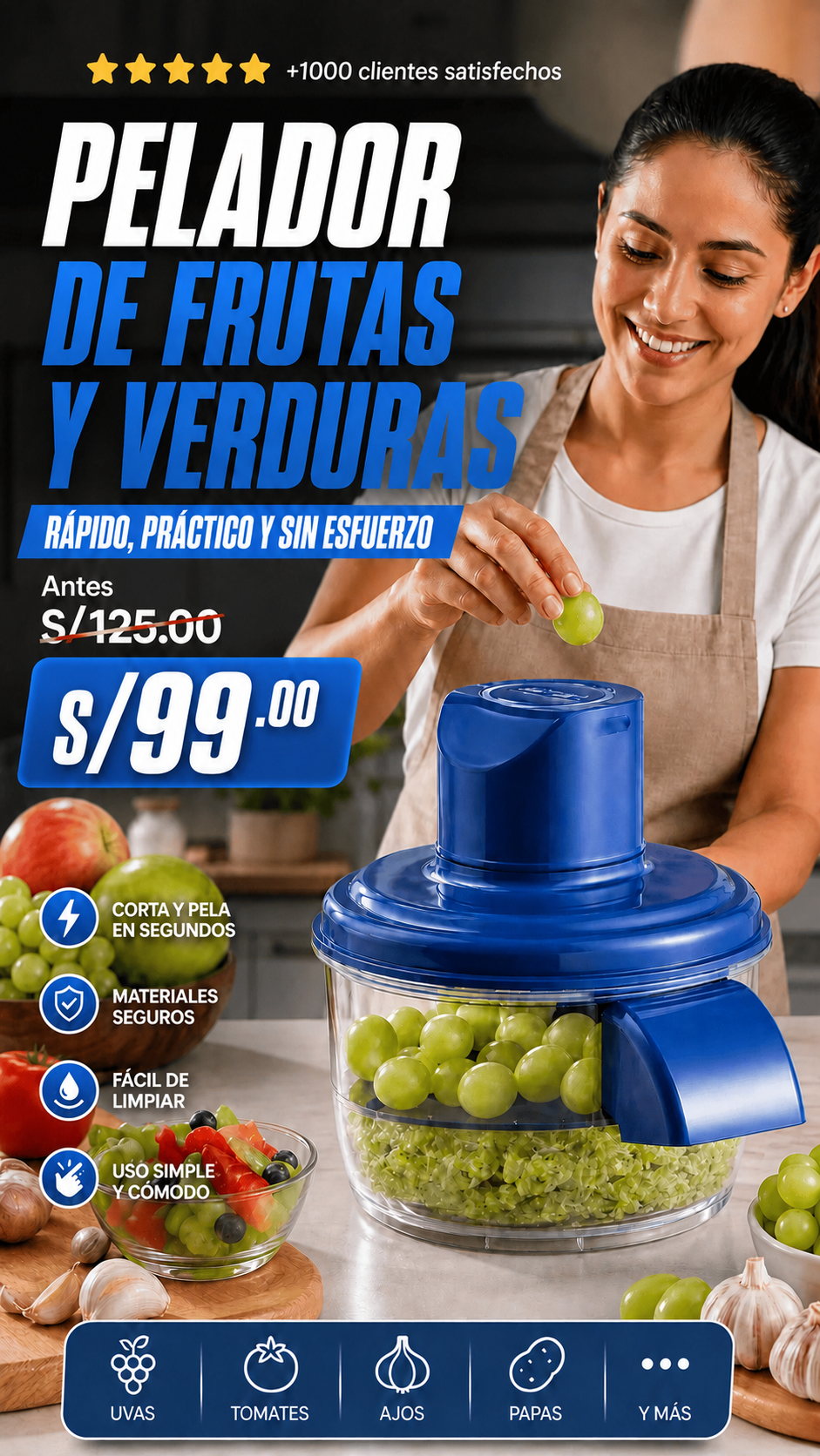 PELADOR DE FRUTAS Y VERDURAS