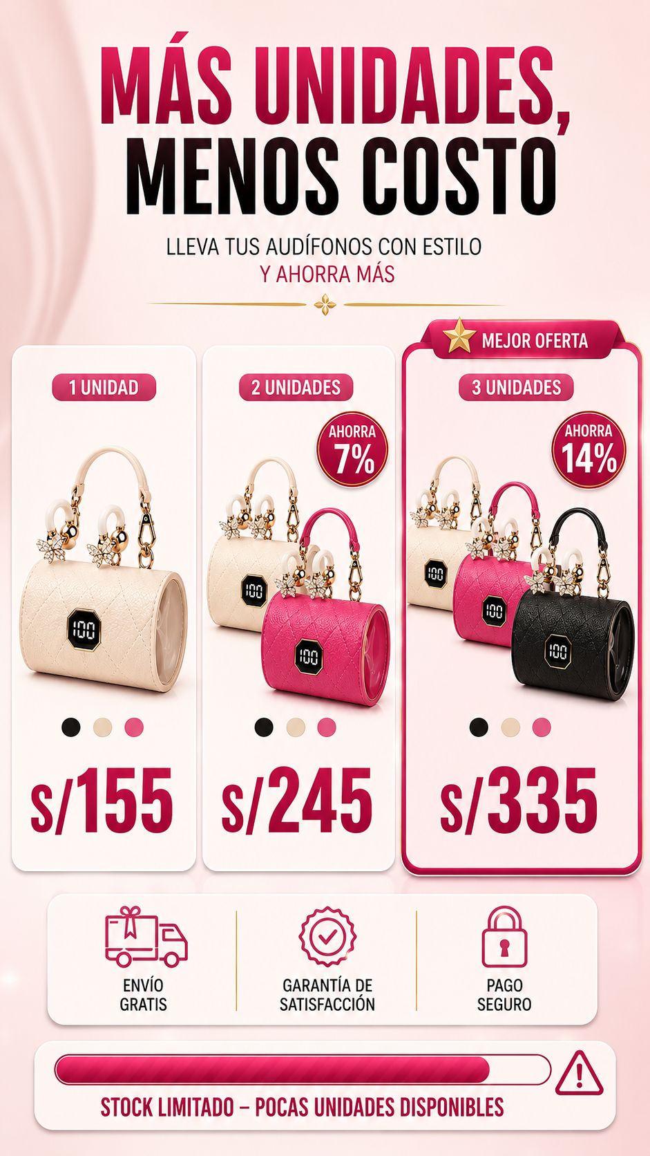 AUDIFONOS CON ESTUCHE DE CARTERA