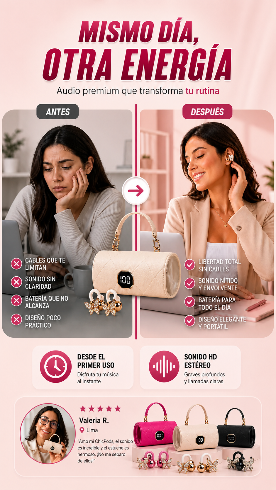 AUDIFONOS CON ESTUCHE DE CARTERA