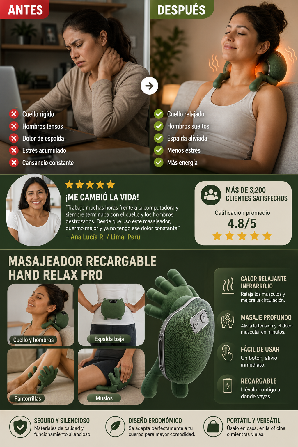 Masajeador Manito Multifuncional