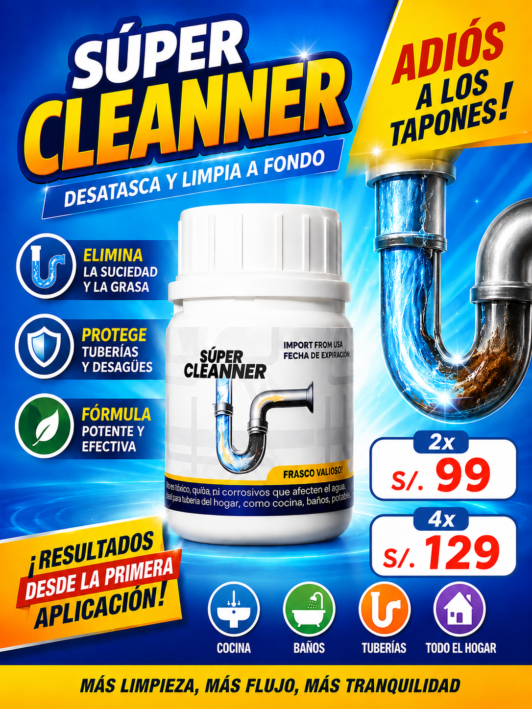 Pack de 2 Unidades de Super Cleanner