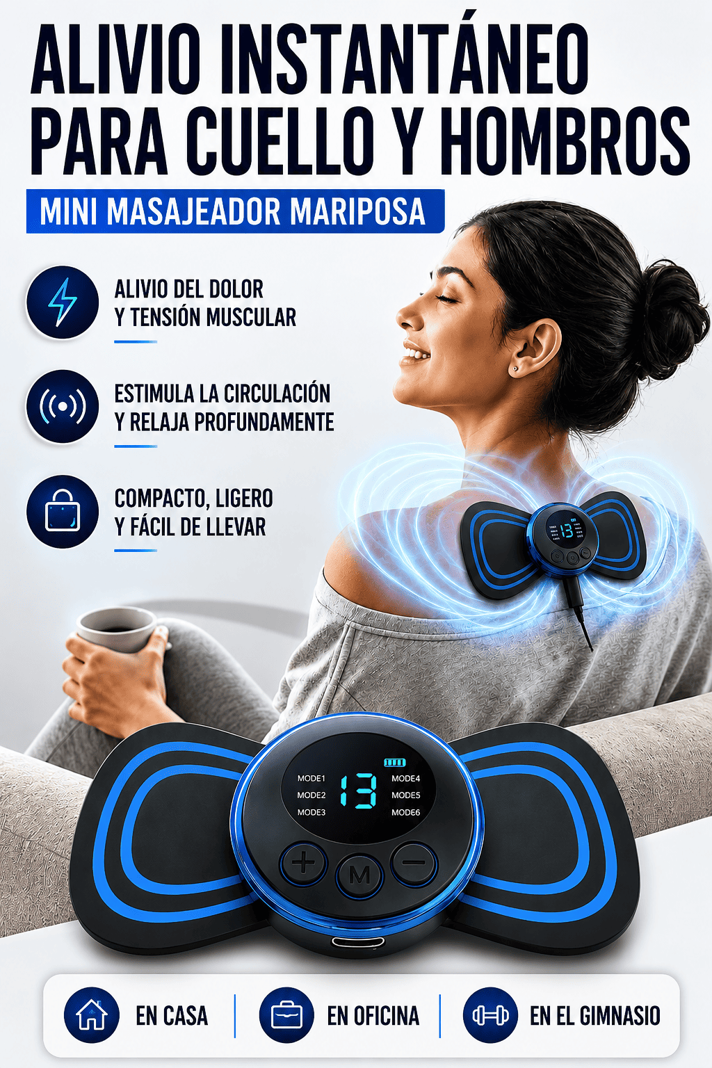 Pack de 2 Unidades del Mini Masajeador Mariposa