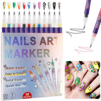Marcadores para Decoración de Uñas (12 Colores de Pintura Acrílica)