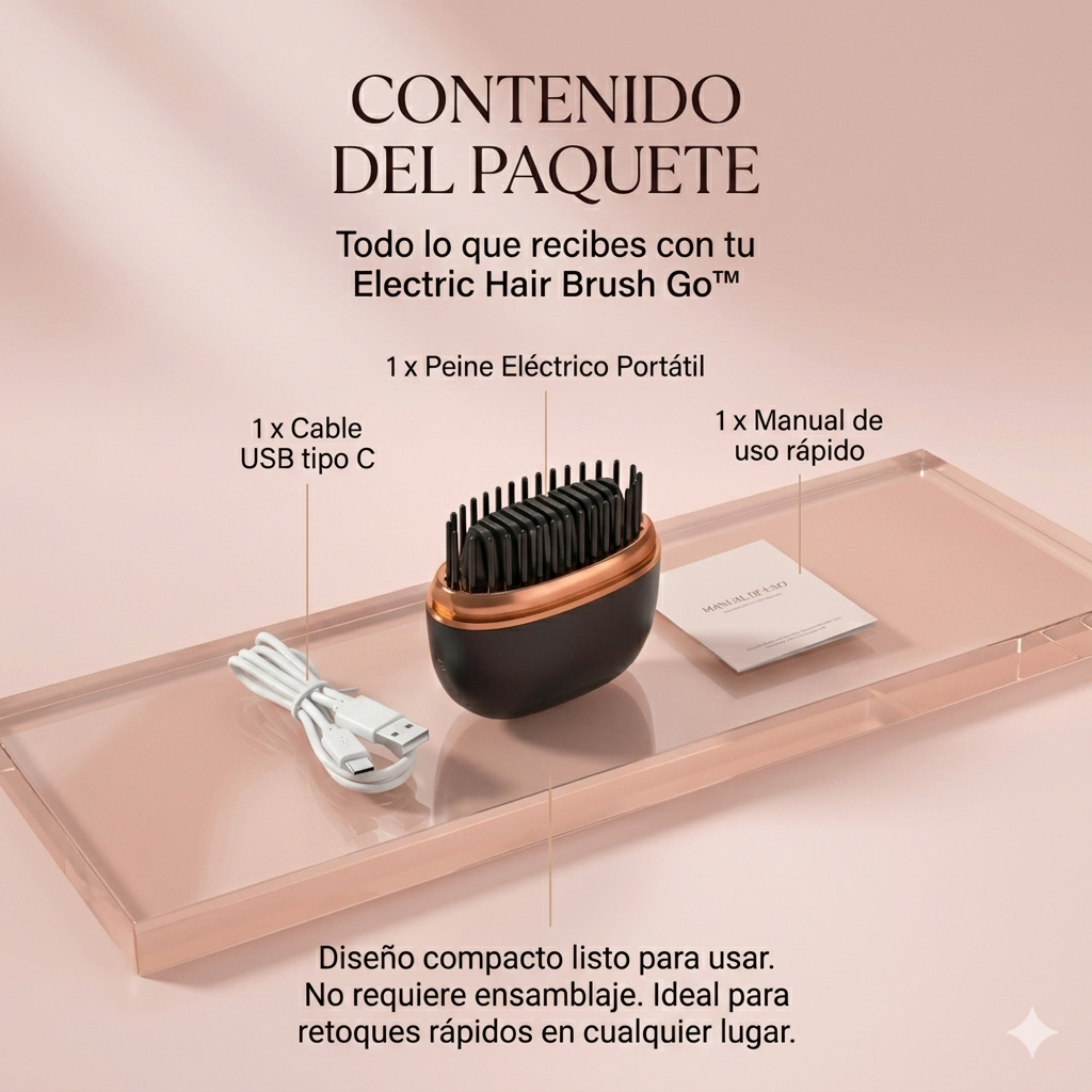 Peine Alisador Inalámbrico y Portátil