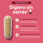PHYSICIAN'S CHOICE ENZIMAS DIGESTIVAS para la hinchazón y la digestión - Fórmula de 16 enzimas de acción rápida con prebióticos orgánicos y probióticos para la salud intestinal y digestiva - Alivio de molestias a la hora de comer - 60 CT